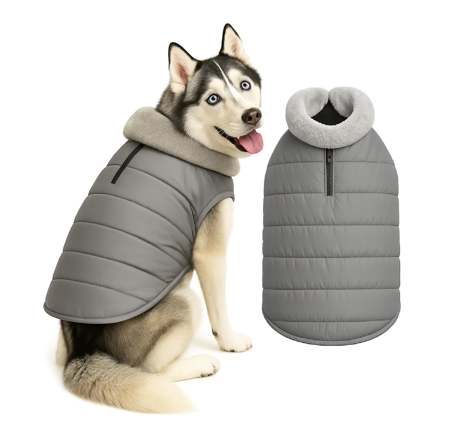 The Pets Company Dog Winter Coat Jacket, Clothes, Windproof, Waterproof, Light Weight, Washable, Ultra Warm Thick Fleece