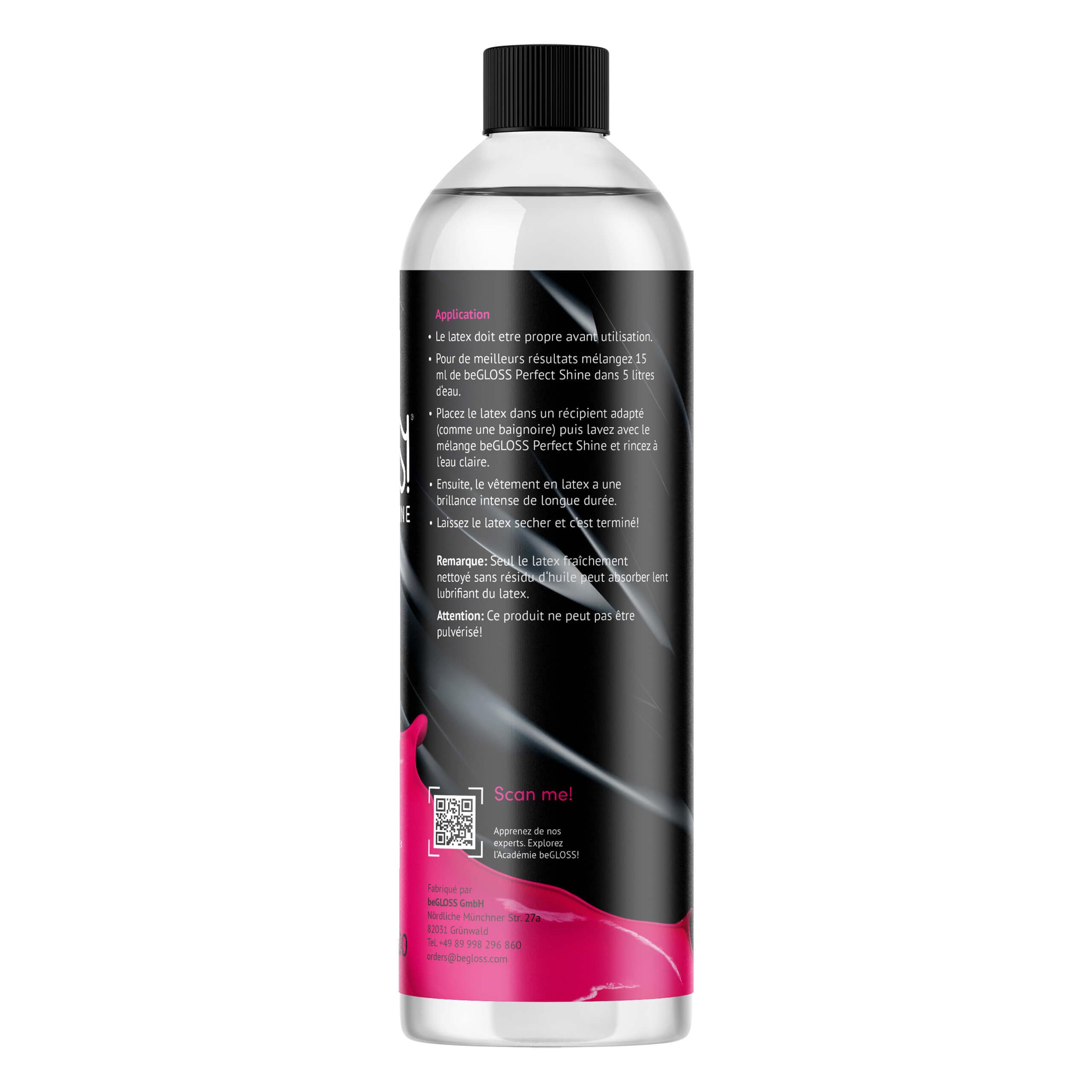 Latex Care Kit 1000 - Perfect SHINE-Latex Polish - Easy GLIDE-Latex Dressing AID Spécial WASH LATEX-Détergent spécial