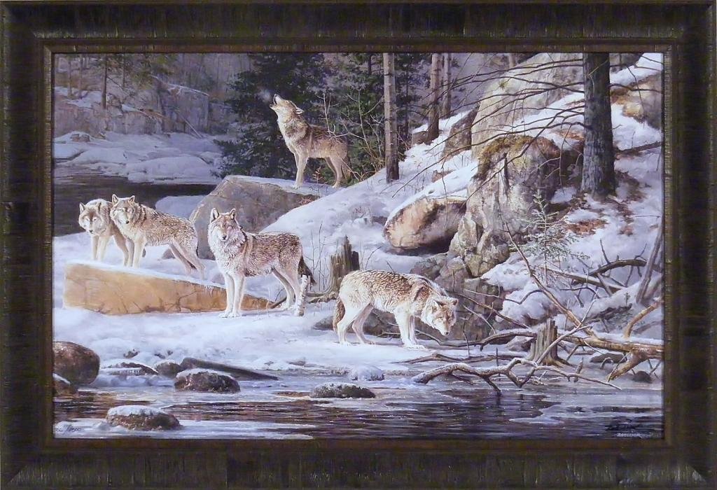 Amazon.com: Cry Wolf by Scott Zoellick 23x33 S/N L/E Wolves Wolf
