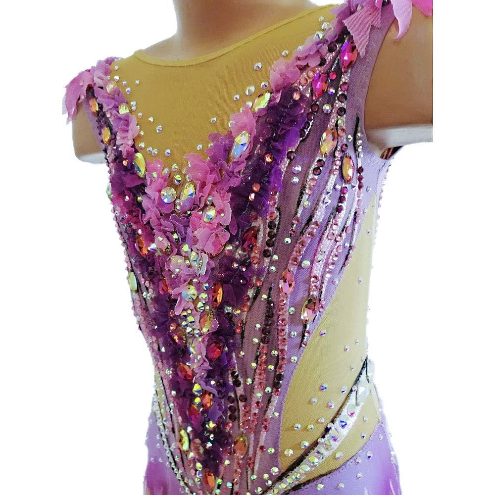 Amazon | 新体操レオタード女性の女の子の ノースリーブスケート