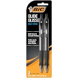 BIC Glide Bold Black Ballpoint Pens, Bold Point, 1.6mm, 2-Count Pack – view 1