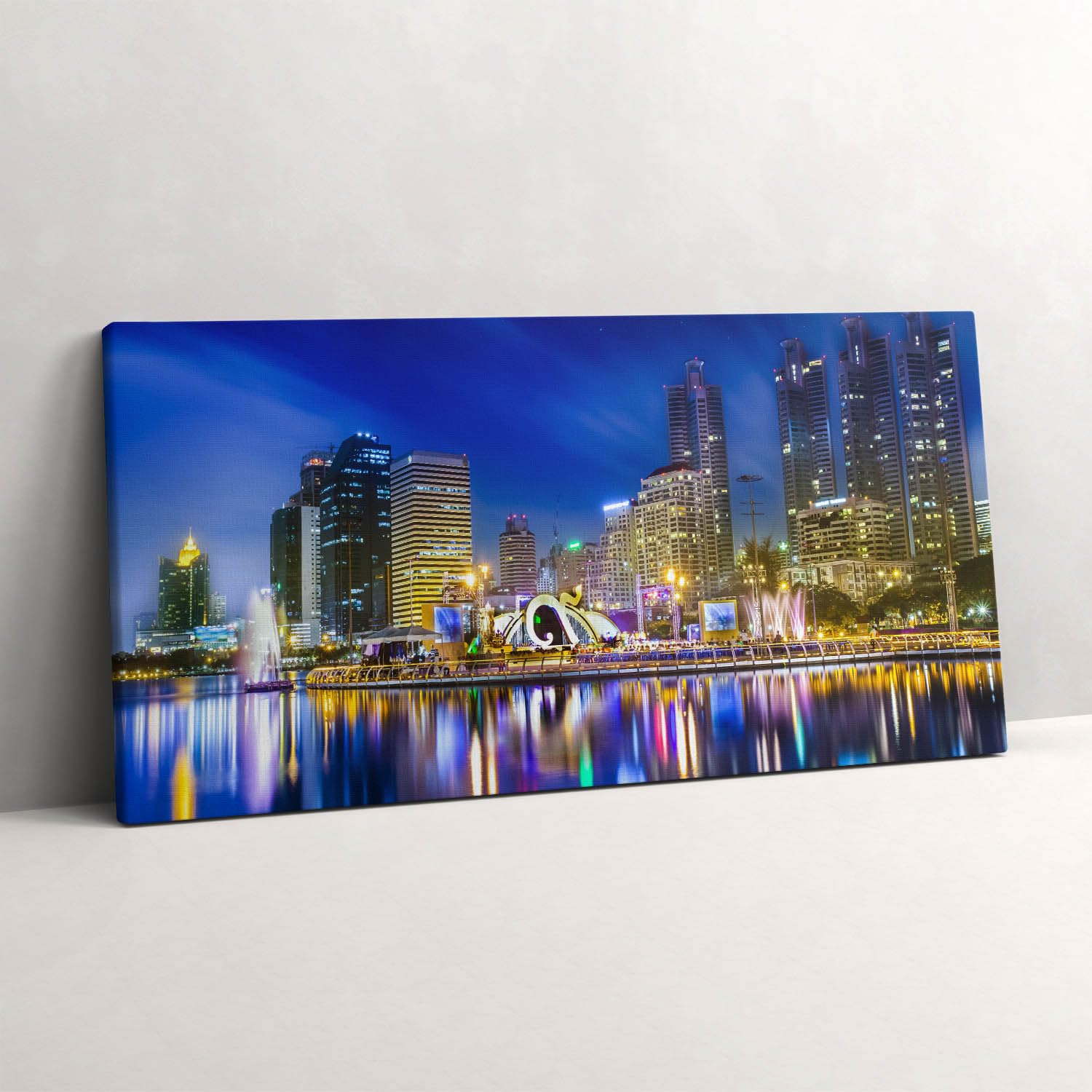 Tableaux 100x50cm colorés pour salon moderne Wallfluent