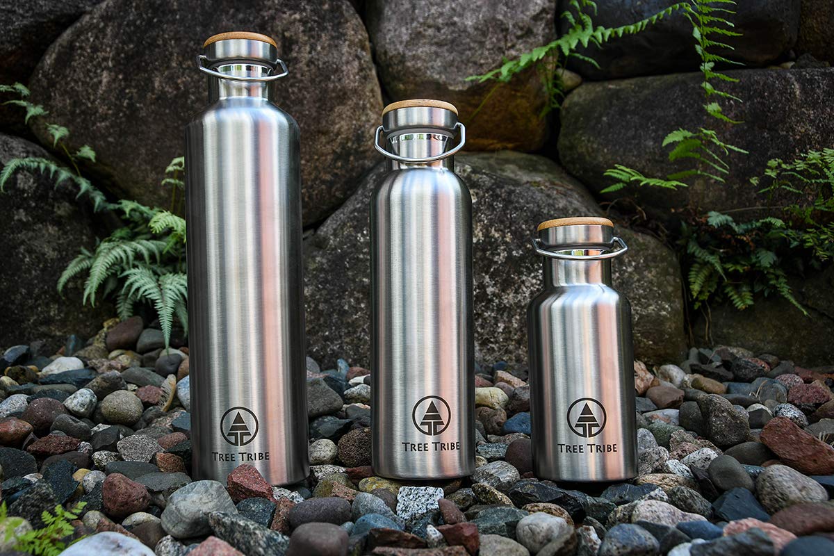 Tree Tribe Stainless Steel Water Bottle Insulated, Indestructible