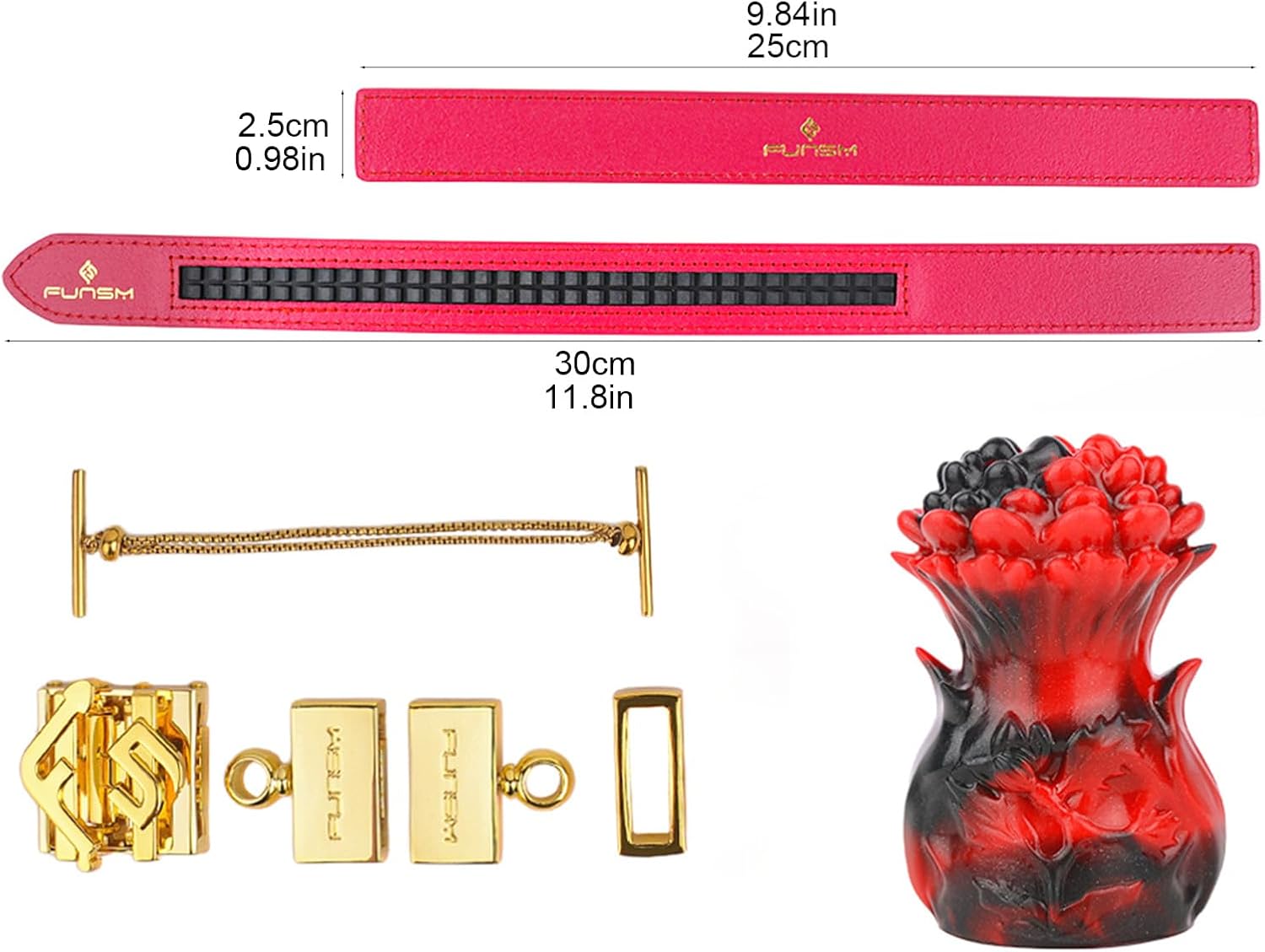 Adjustable Silicone Gags Strap On BDSM Bondage Gag - Soft Open Mouth Gags Ball Restraints Leather Gag Adult Sex Toy (Pink)