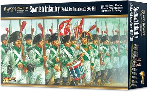 Warlord Polvo negro Infantería Española 2 y 3er Batallón 1805-1811 Kit de modelo de plástico de guerra militar del siglo XIX 302411502