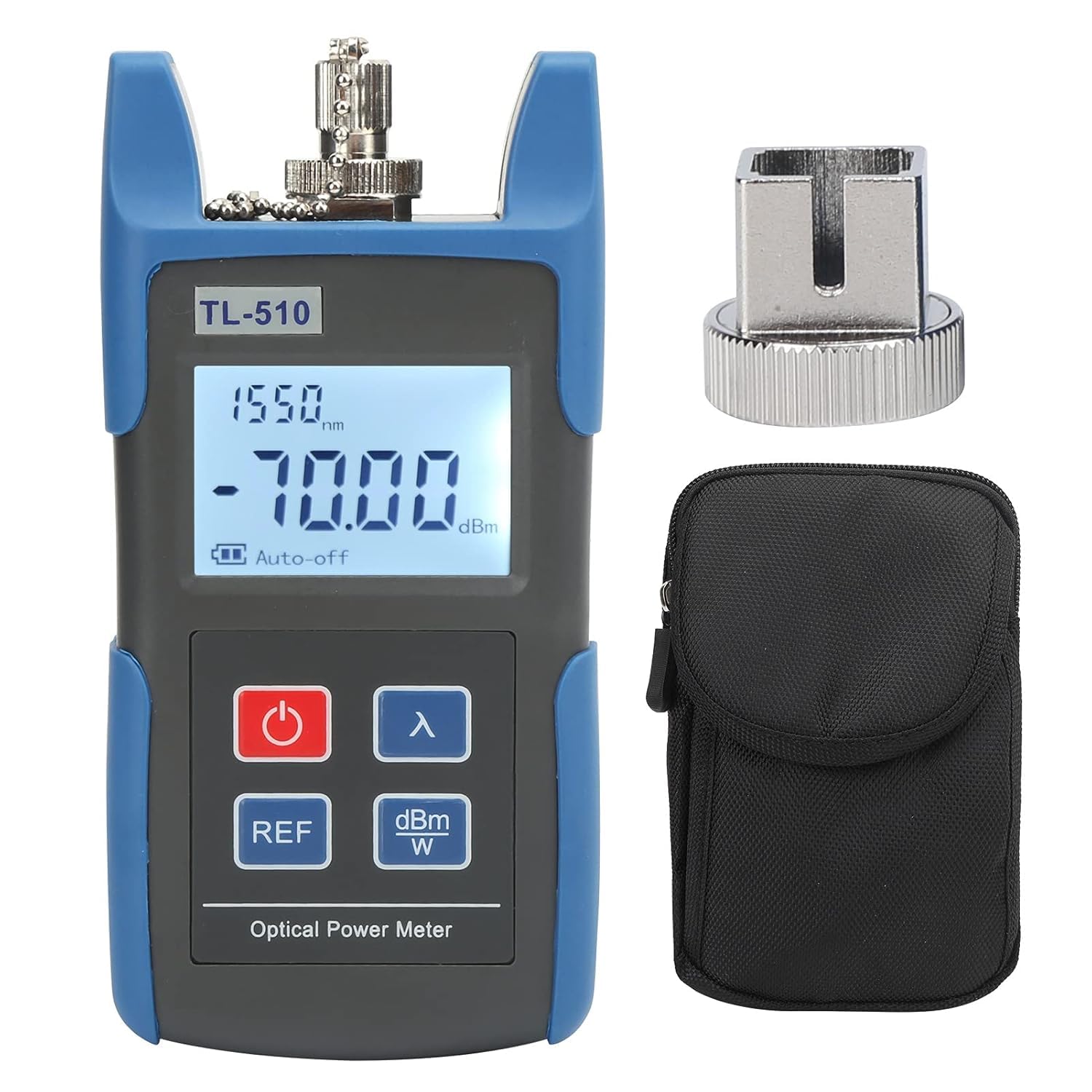 Probador óptico, Probador de Cable de Fibra óptica TL510 Medidor de Potencia óptica de Alta Precisión Detector de Potencia óptica Portátil, Probadores de Red y Cable