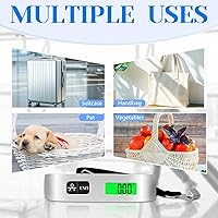 Vista 2 de Báscula de equipaje, báscula de equipaje de 110 libras con funciones de conmutación de 4 unidades y pantalla LED, báscula de equipaje digital