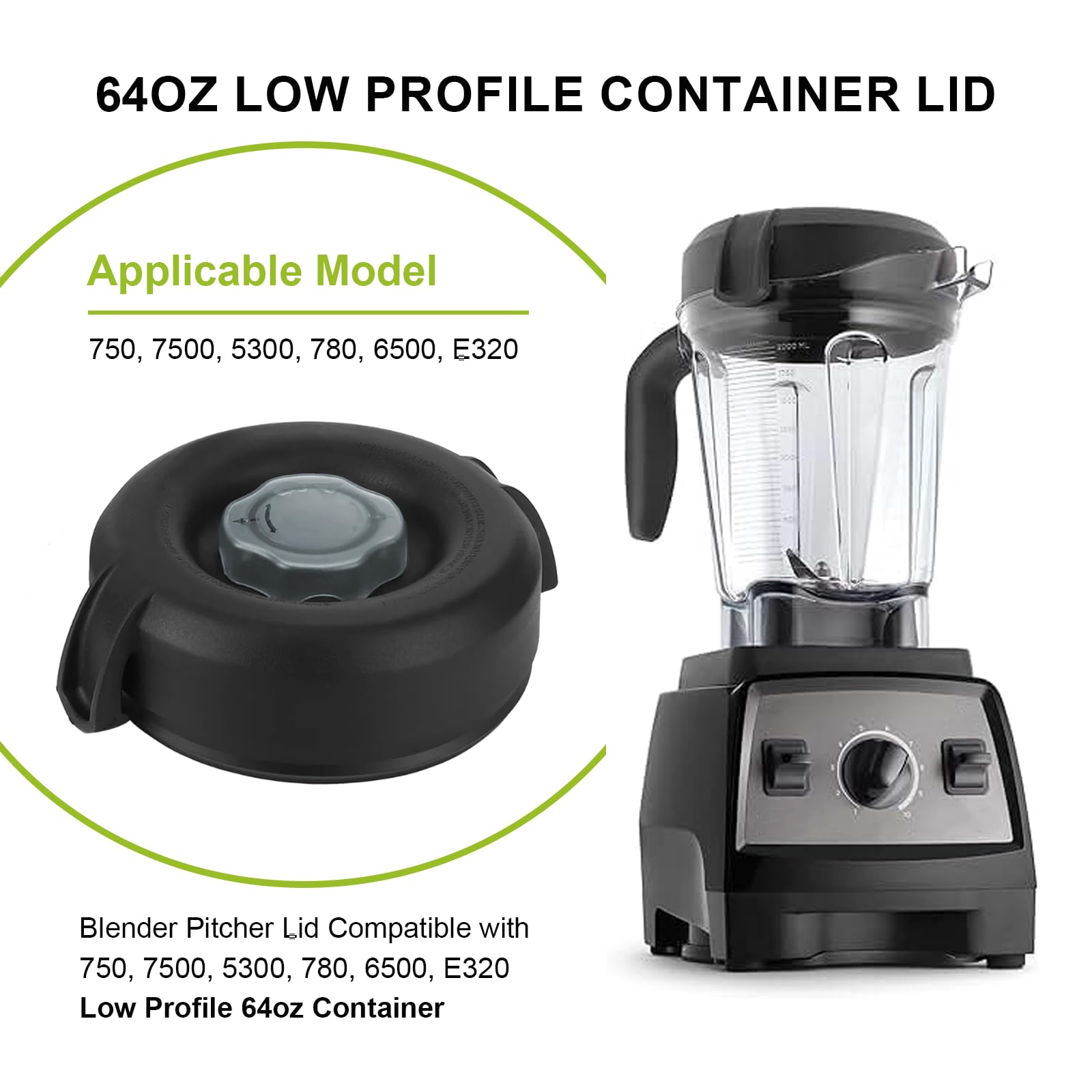 Amazon | vitamix 蓋の交換用、64オンス 薄型コンテナ蓋 750