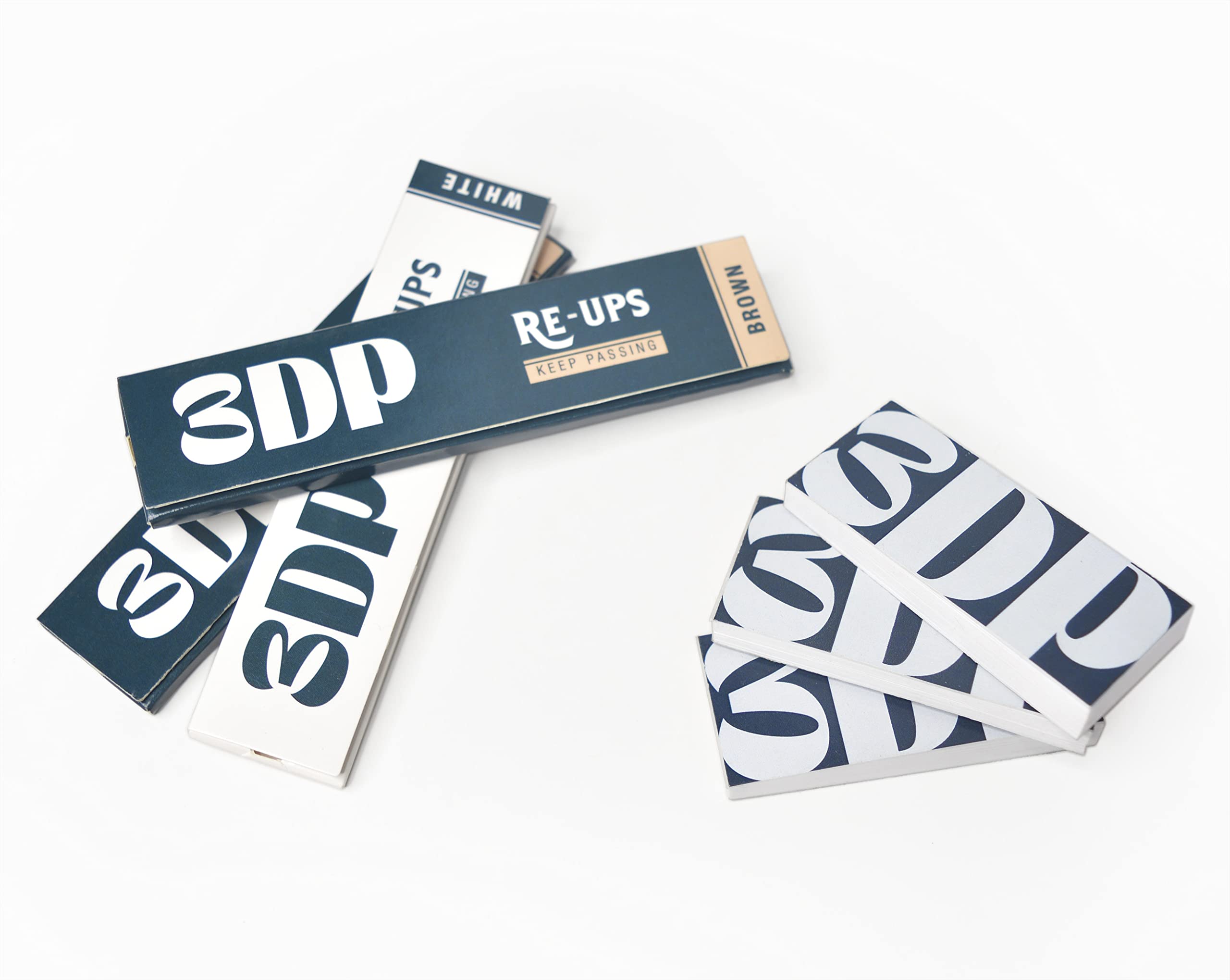 3DP Rolling Paper With Roach Book | Brown & White With Perforated Roach Tips [Pack of 3]