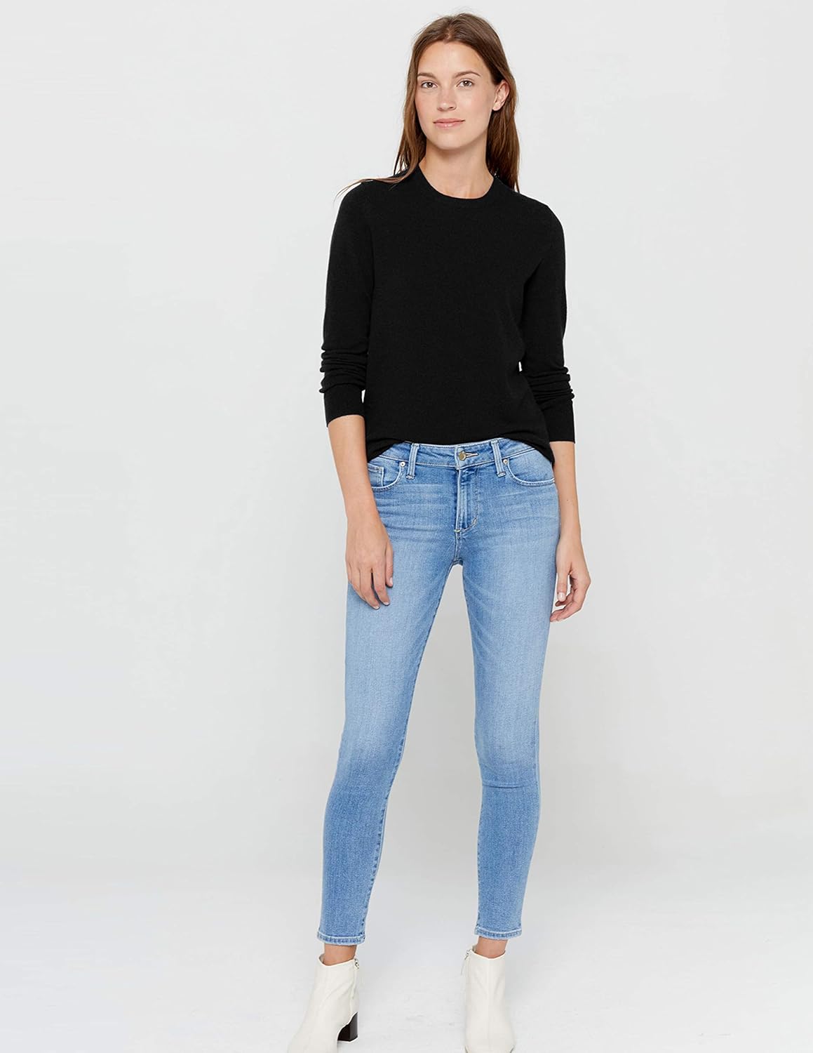 State Cashmere Women’s Essential Crewneck Sweater 100% Pure Cashmere Classic Long Sleeve Pullover - Image 4