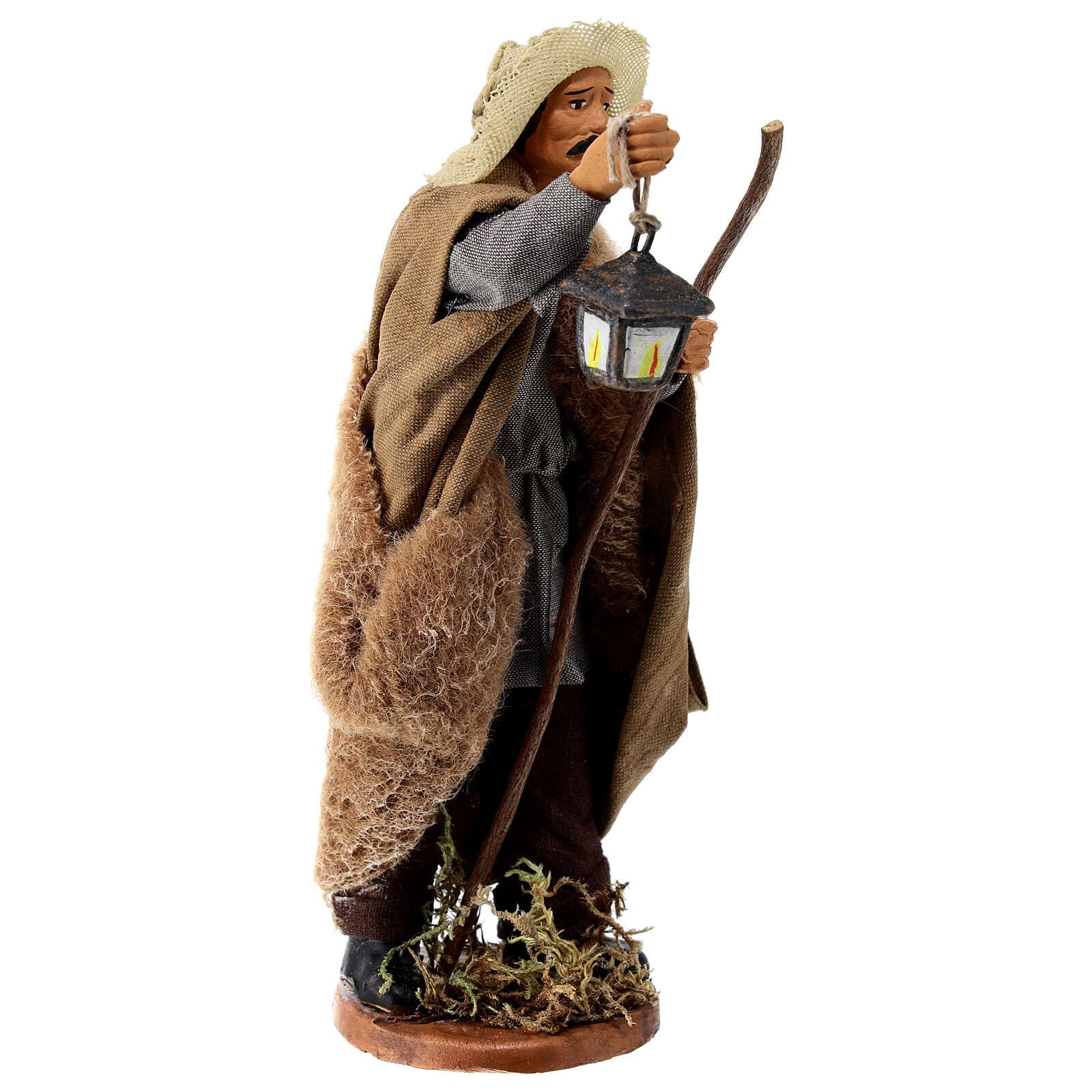 Holyart Presepe Napoletano: Pastore con lanterna 14 cm
