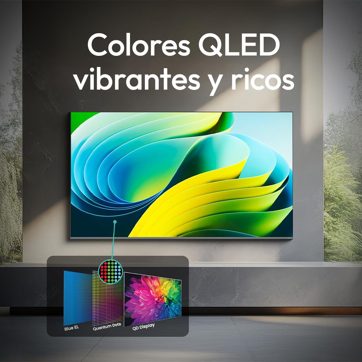 TESLA QLED Smart TV 40 Pulgadas Full HD Compatible con Google TV y Google Assistant - Dolby Audio, HDR, WiFi y Bluetooth, Apps y Chromecast Integrado, 3 HDMI, DVB-T2/S2/C, Color Negro - 5
