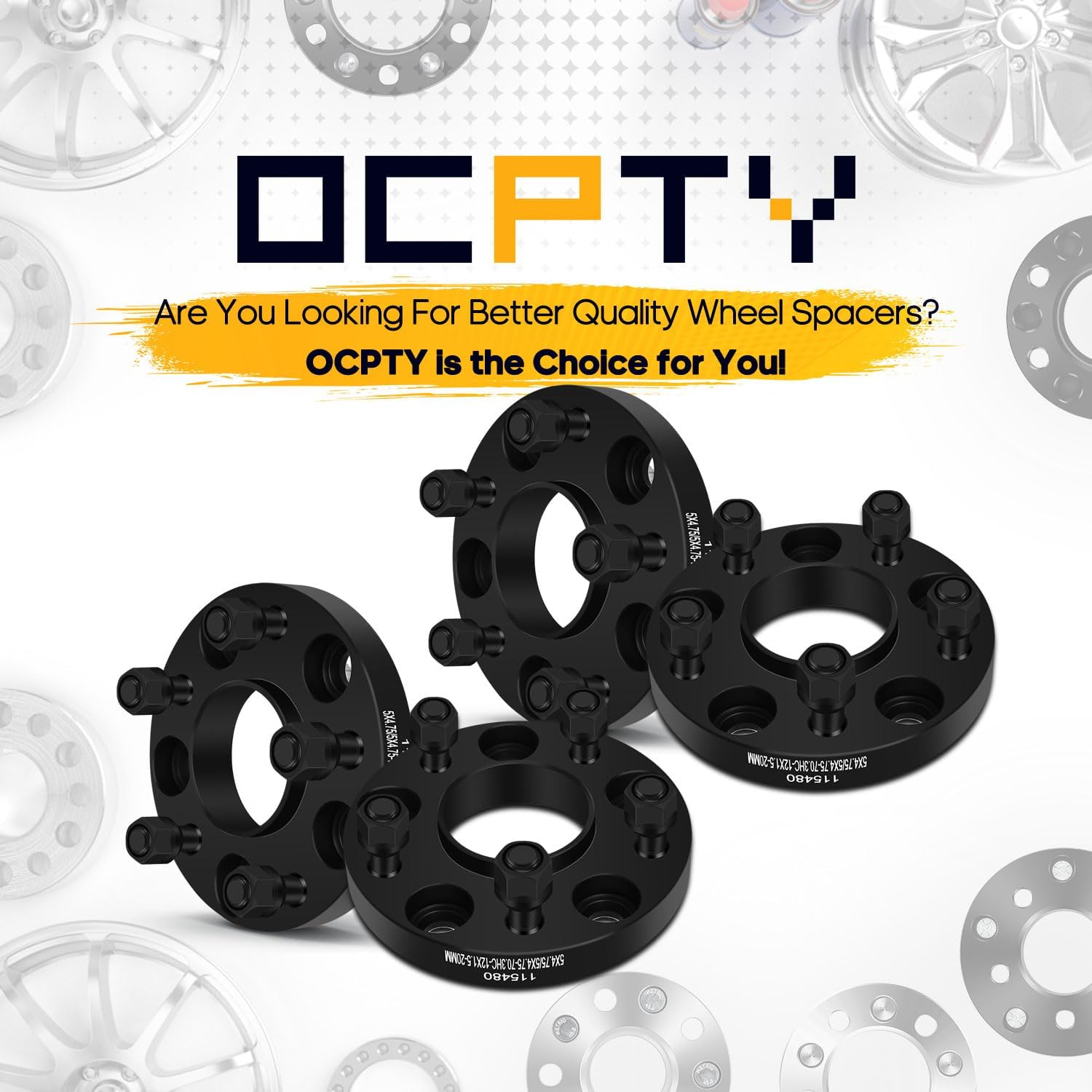 OCPTY 4 pcs 20mm 5x4.75 5x4.75 Wheel Spacers 5LUG with 12x1.5 Studs 70.3CB fits for 1987-2005 for Blazer 1983-1994 for S10 Blazer Wheel Spacers 4PCS