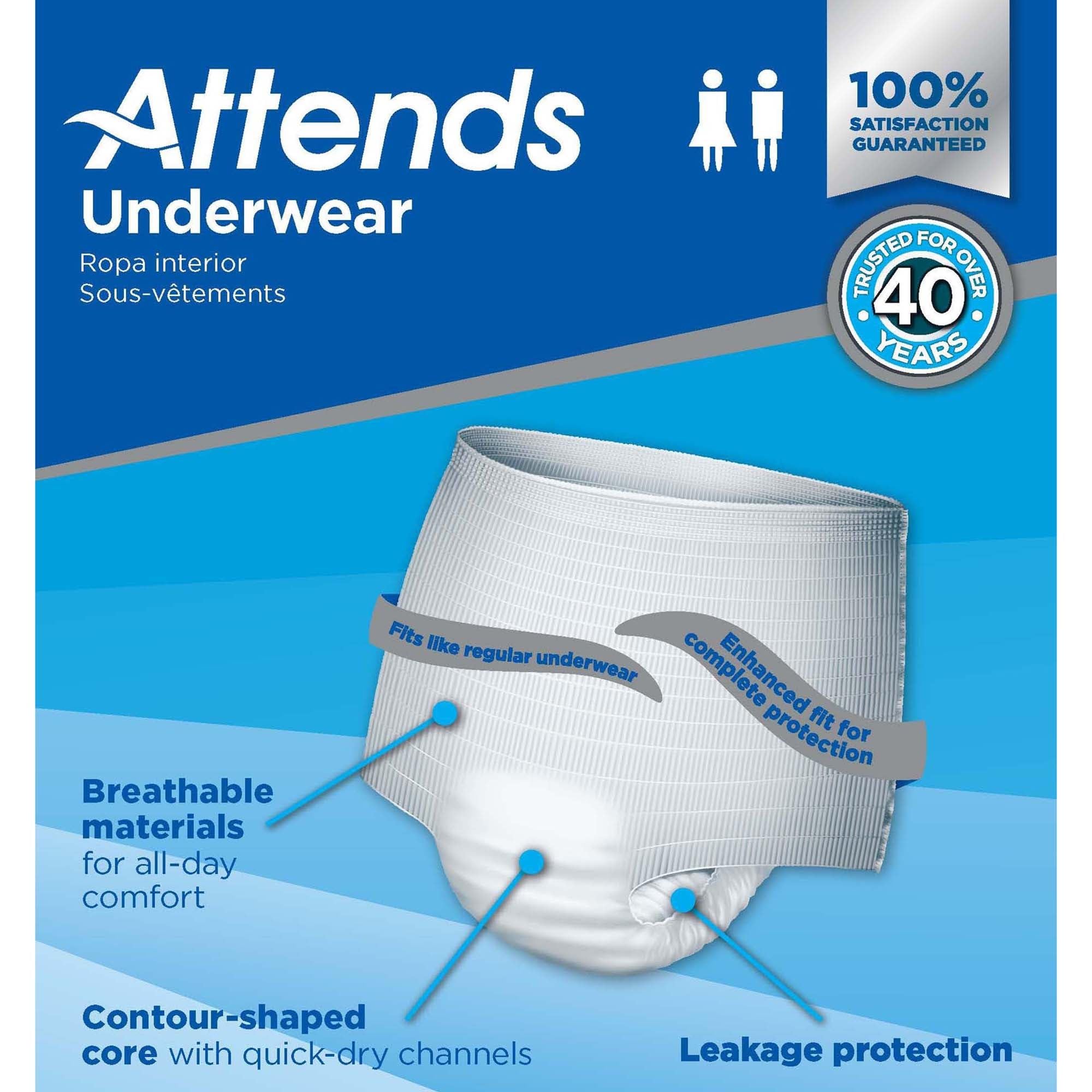 Attends Underwear Extra Absorbency, X-Large - 14 count by Attends