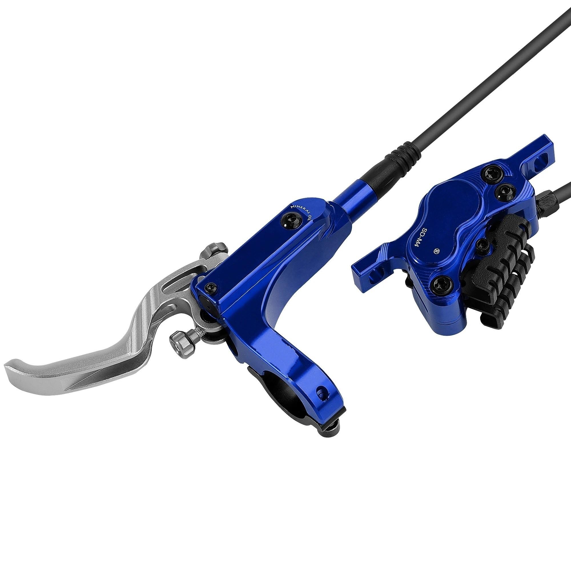 Freno de Tambor para Bicicleta Freno de Disco hidráulico MTB de 4 pistones, Pastillas de Freno de refrigeración de 850mm y 1500mm, presión de Aceite Am DH, Freno de Disco
