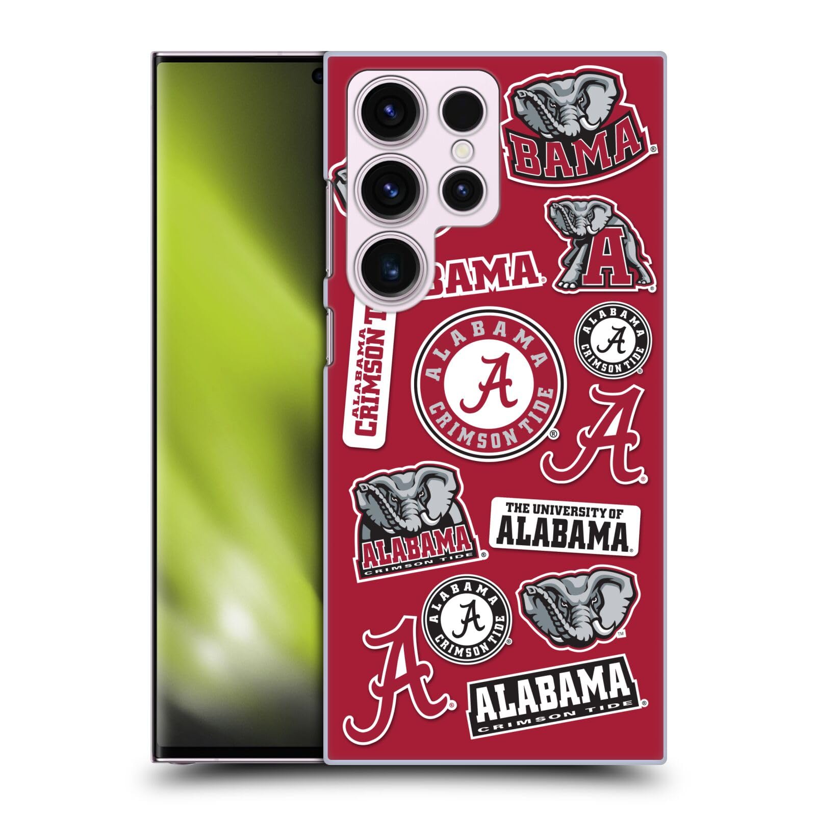 Head Case Designs Officially Licensed University of Alabama UA Collage Hard Back Case Compatible with Samsung Galaxy S23 Ultra 5G