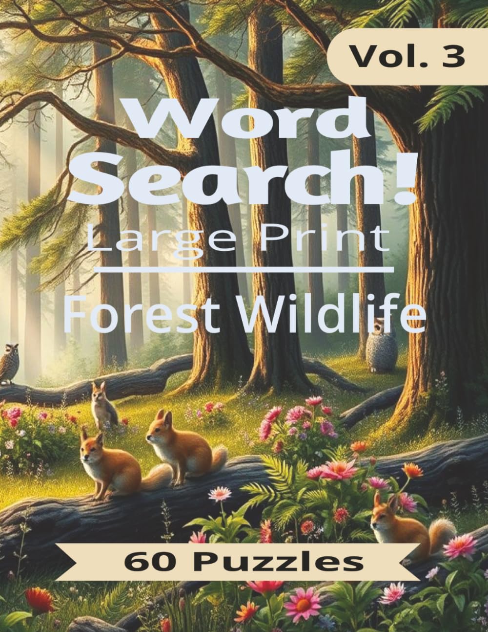 Forest Wildlife Word Search for Adults: 60 Relaxing Nature-Themed Word Search Puzzles Featuring Forest Animals, Birds, Trees, Habitats, and Outdoor Adventures