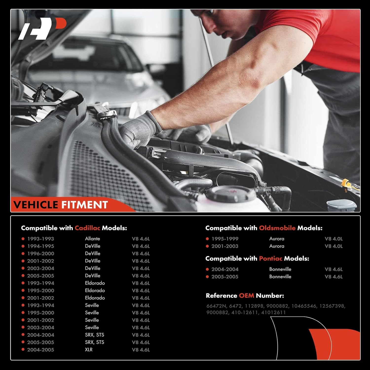 A-Premium Starter Motor Compatible with Pontiac Bonneville 2004 2005 & Cadillac Allante 1993, DeVille, Eldorado, Seville, SRX, STS, XLR & Oldsmobile, 12V 1.7KW 9 Teeth Clockwise, Replace# 10465523