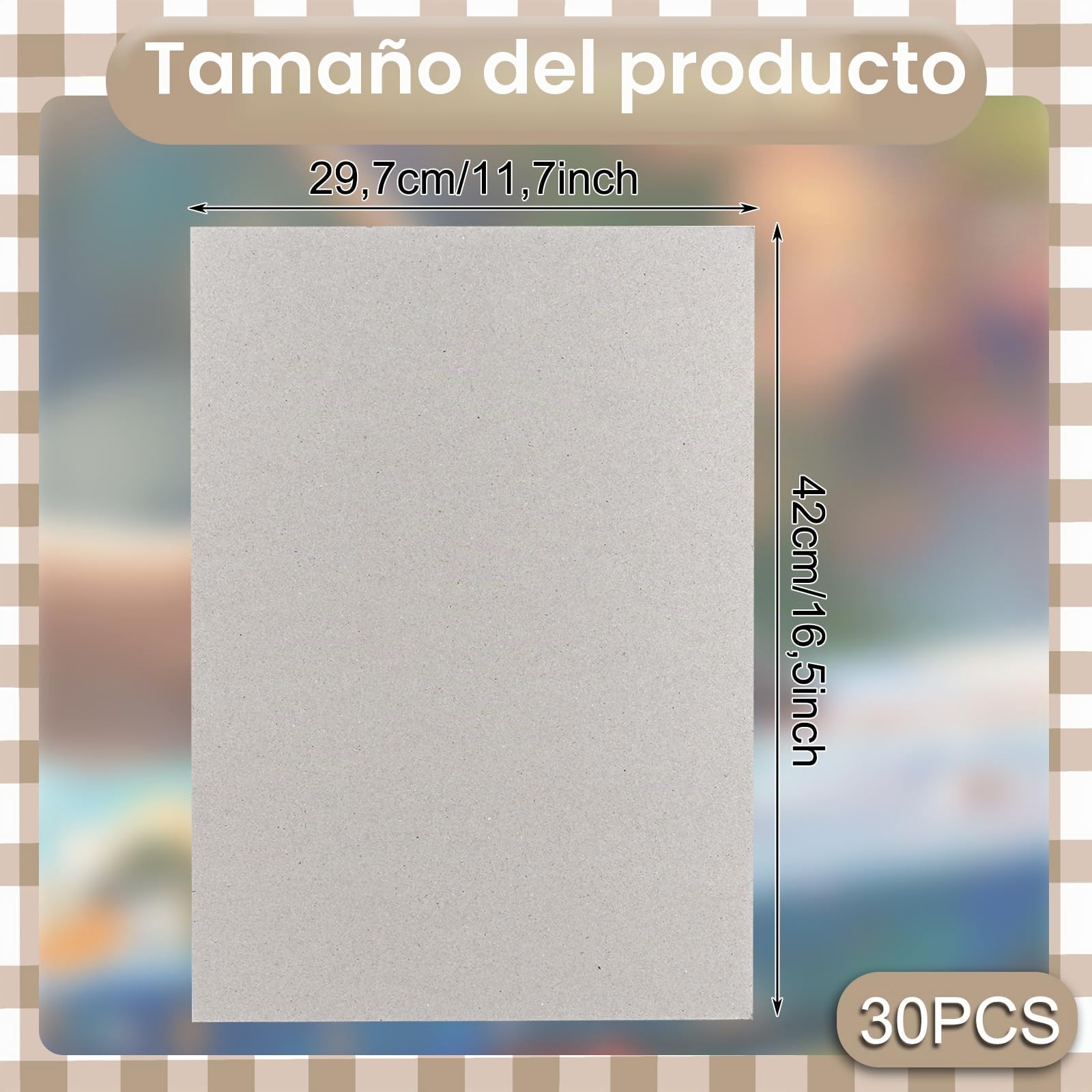 20 unidades de cartón gris A3 (29,7 x 42 cm), grosor 3 mm, 1850 g/m², cartón encuadernado de 3 mm, formato de cartón gris para encuadernación, encuadernación, tarjetas de invitación