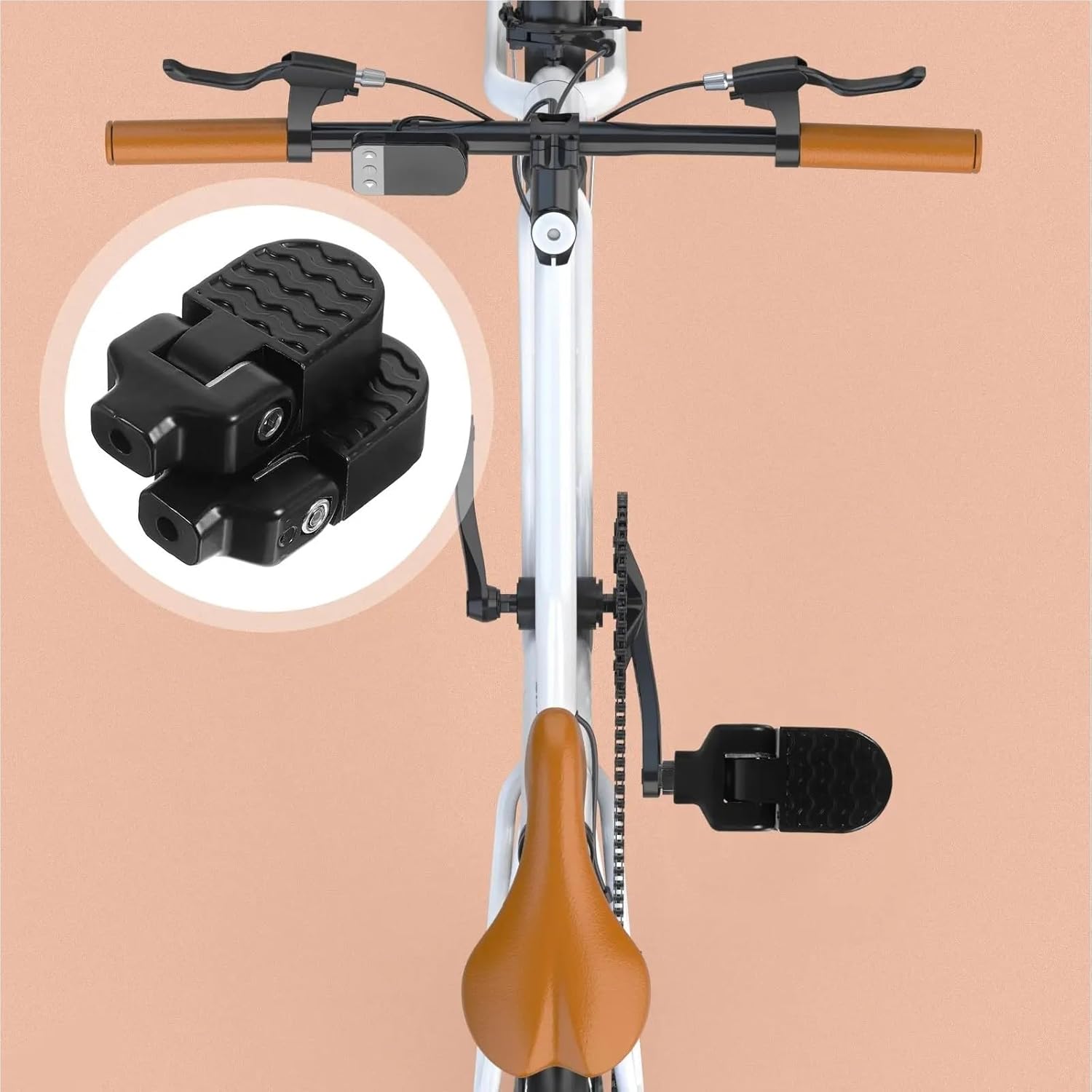 Bike Pegs 5 Pair Aluminum Alloy Rear Seat Foot Pegs - Foldable Non-Slip Motorcycle Passenger Footrests, Universal Fit for Cruiser/Chopper