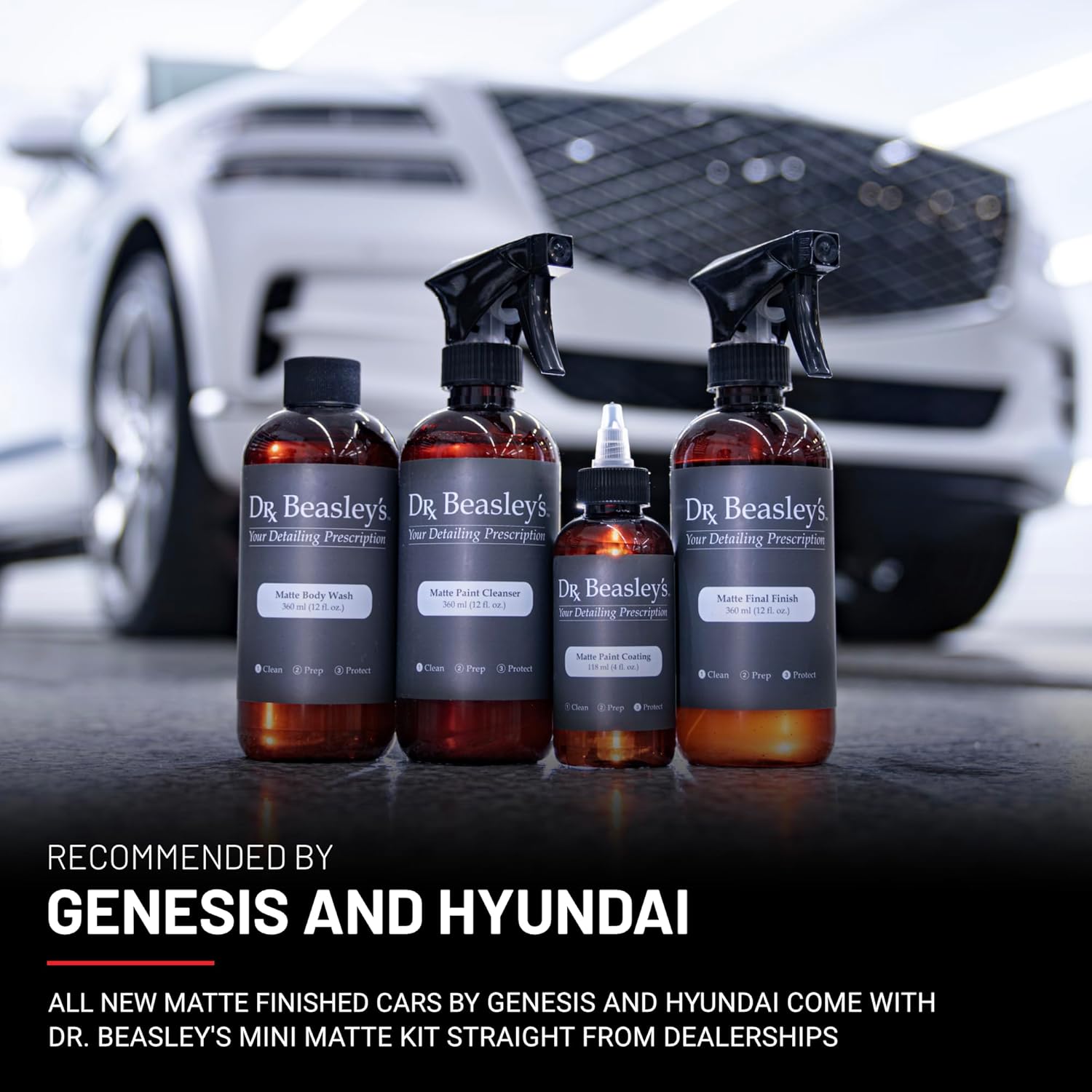 Dr. Beasley's Mini Matte Kit - Instant Bonding Coating, 2+ Years of Protection with Body Wash, Final Finish, Paint Cleanser, Matte Paint Coating