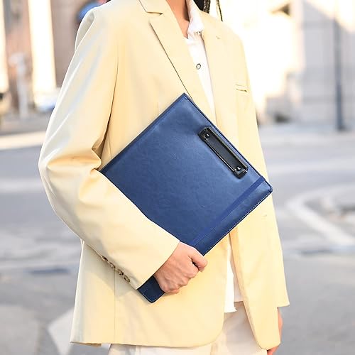 Miniatura 6 de Wonderpool Portapapeles de piel sintética A4, portapapeles, formularios, estuche para documentos, planificador de entrevistas, reuniones, escritura,