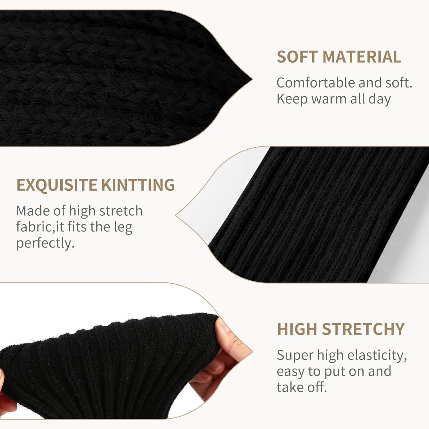 FGZ Long Leg Warmer 80s Party Ribbed Knit Outfits for Women Girls Fashion Socks Accessories - Image 2