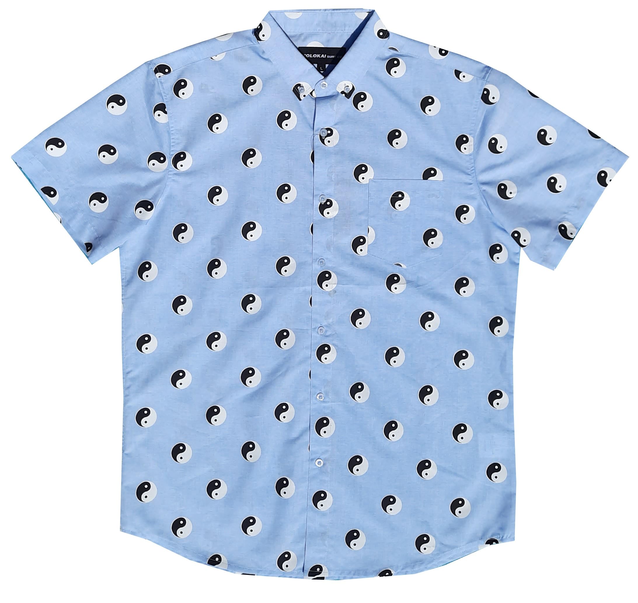 Molokai Surf Button Down Slim Fit Hawaiian Short Sleeve Shirts
