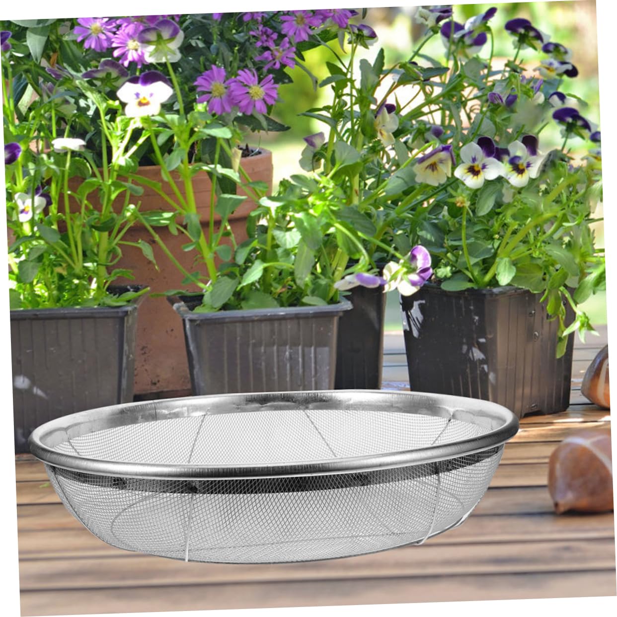 BESPORTBLE De Jardinage Acier pour Sol Filtre Outil De Jardinage Manuel pour Compost Rempotage