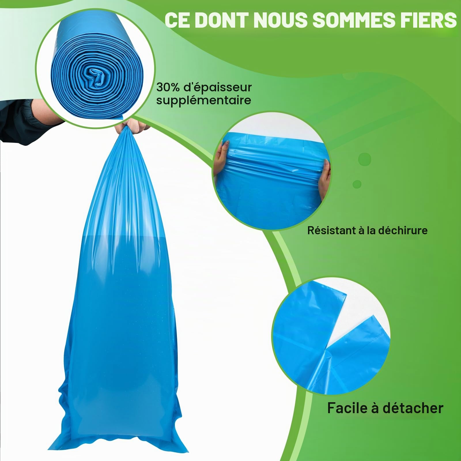 MOEMOE BABY Recharge pour Poubelle à Couches,Compatible avec Diaper Genie Signature et Platinum, 2 Boîtes 60 Sac,Anti-Odeurs Max Odor Lock,Capacité Jusqu'à 2800 Couches pour Chambre,Cuisine,Bain