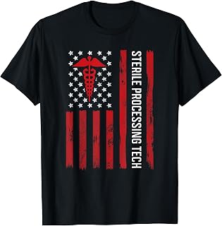 Sterile Processing Technician American Flag SPD Tech Week T-Shirt