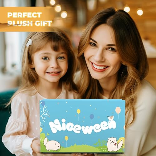 Miniatura 5 de Animales de peluche, adorables juguetes de peluche de 16.5 pulgadas, suave y cómodo, regalo para niños, beigegris