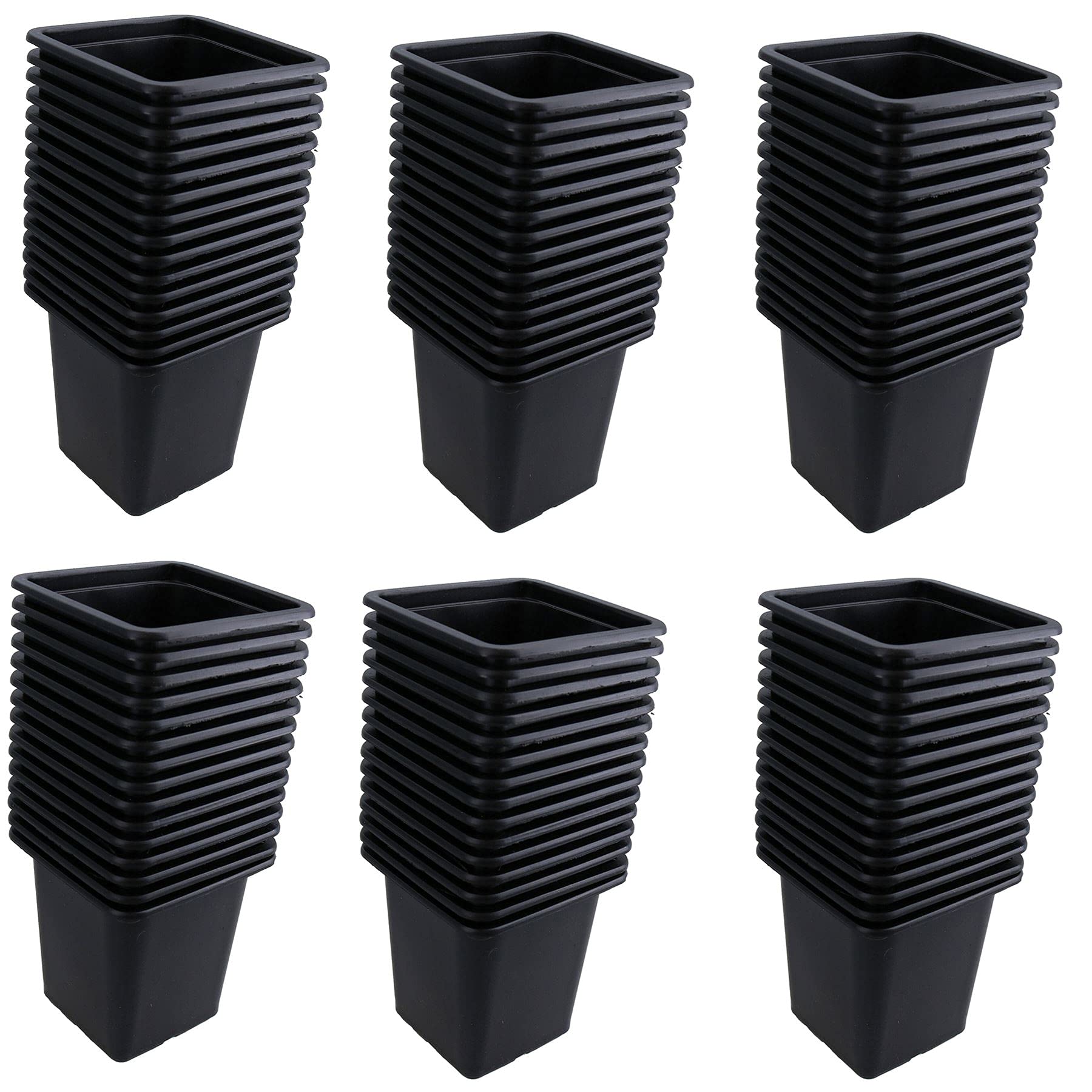 AB Tools Mini Plastic Plant Flower Seeds Pots Pot 7cm Square Garden Trays 90pcs