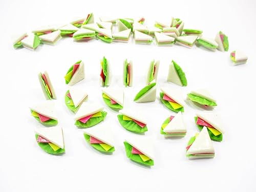 20 sándwich de queso panadería casa de muñecas comida en miniatura Art Deco Suministro de casa de muñecas - 3596