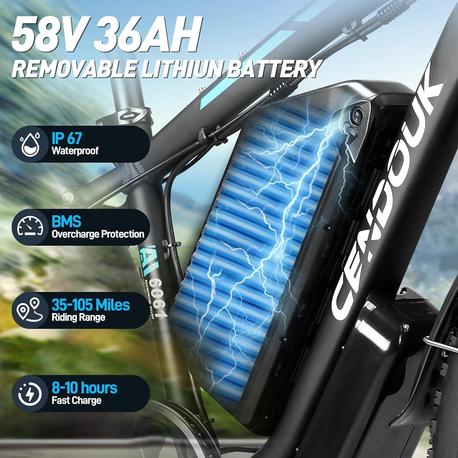 Electric Bike for Adults, 8000W Peak Dual Motor 58V 36Ah Long Range Ebike, 47MPH Fast Electric Bicycle, Dual Hydraulic Brakes, 24" Fat Tire for Commuter Mountain Off-Road All-Terrain