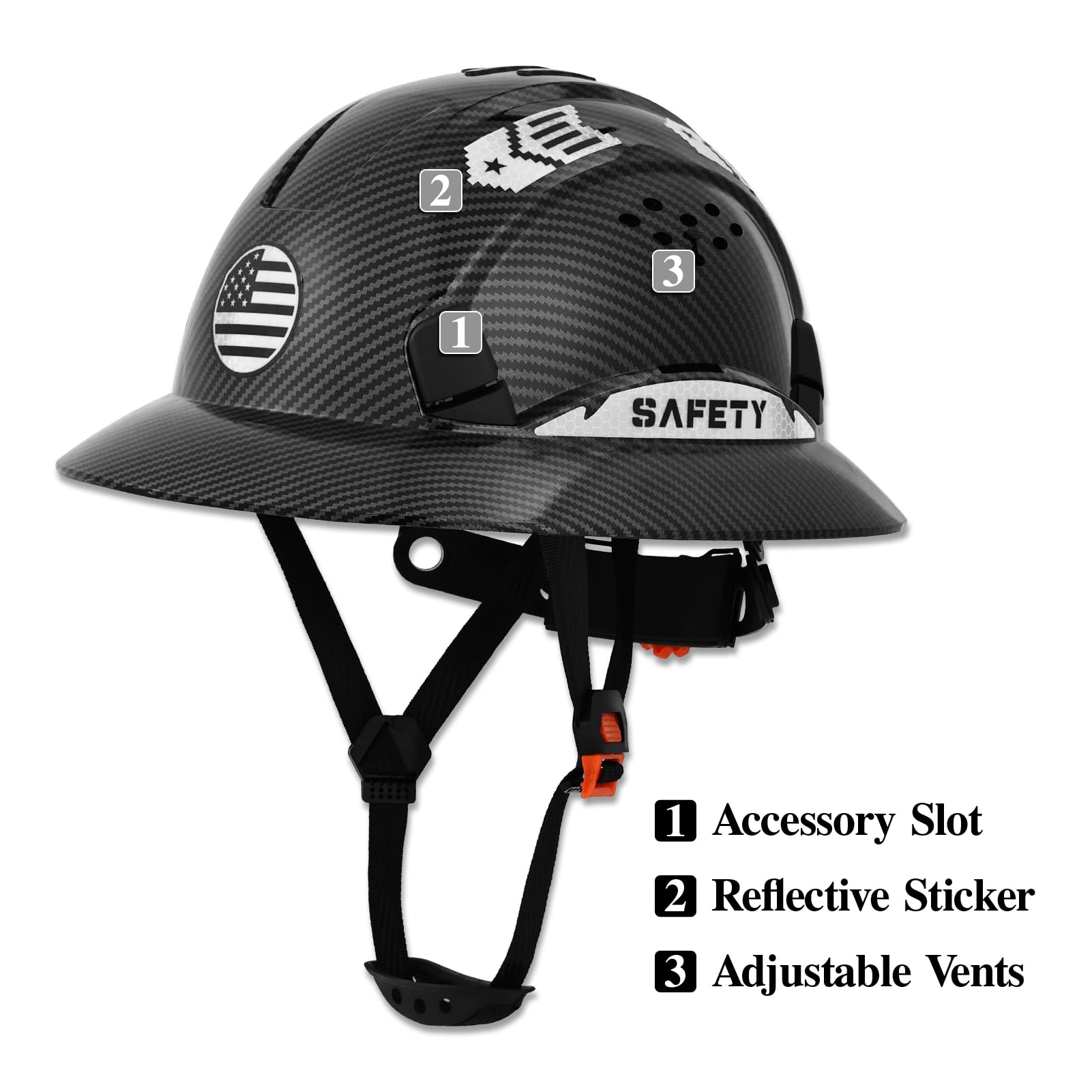 Cappello rigido a tesa piena, Cascos De Construccion, Cappelli rigidi ventilati | OSHA - Casco rigido omologato a 6 punti, con cricchetto regolabile, da lavoro, per uomo e donna