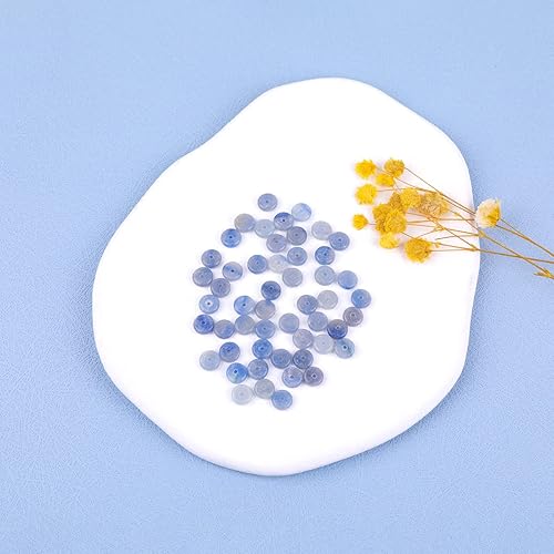 Miniatura 8 de JOE FOREMAN Cuentas espaciadoras de disco Heishi de jade de aventurina azul natural de 0.079 x 0.236 in para fabricación de joyas, hebra completa de