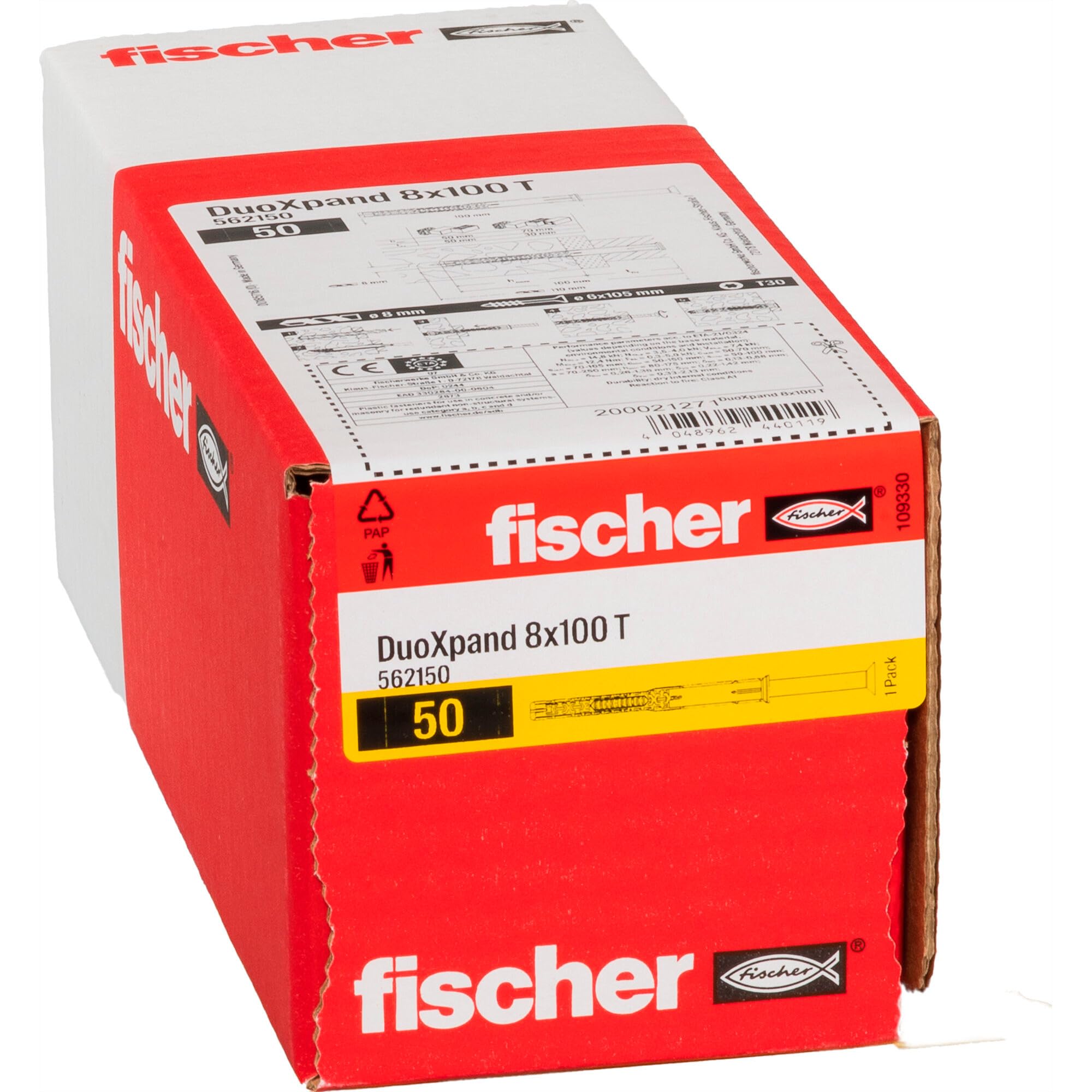fischer Taco Largo duoxpand 8x100t 50 unds