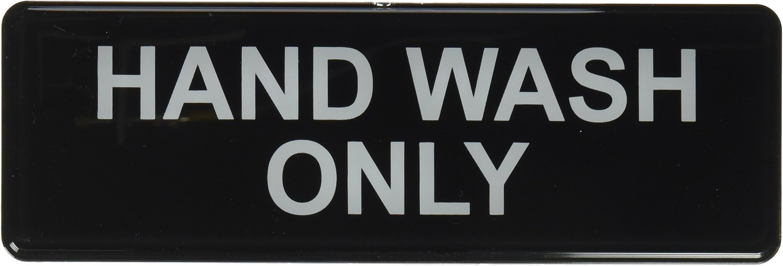 Thunder Group PLIS9333BK "Hand Wash Only" Information Sign with Symbols, 9 by 3-Inch