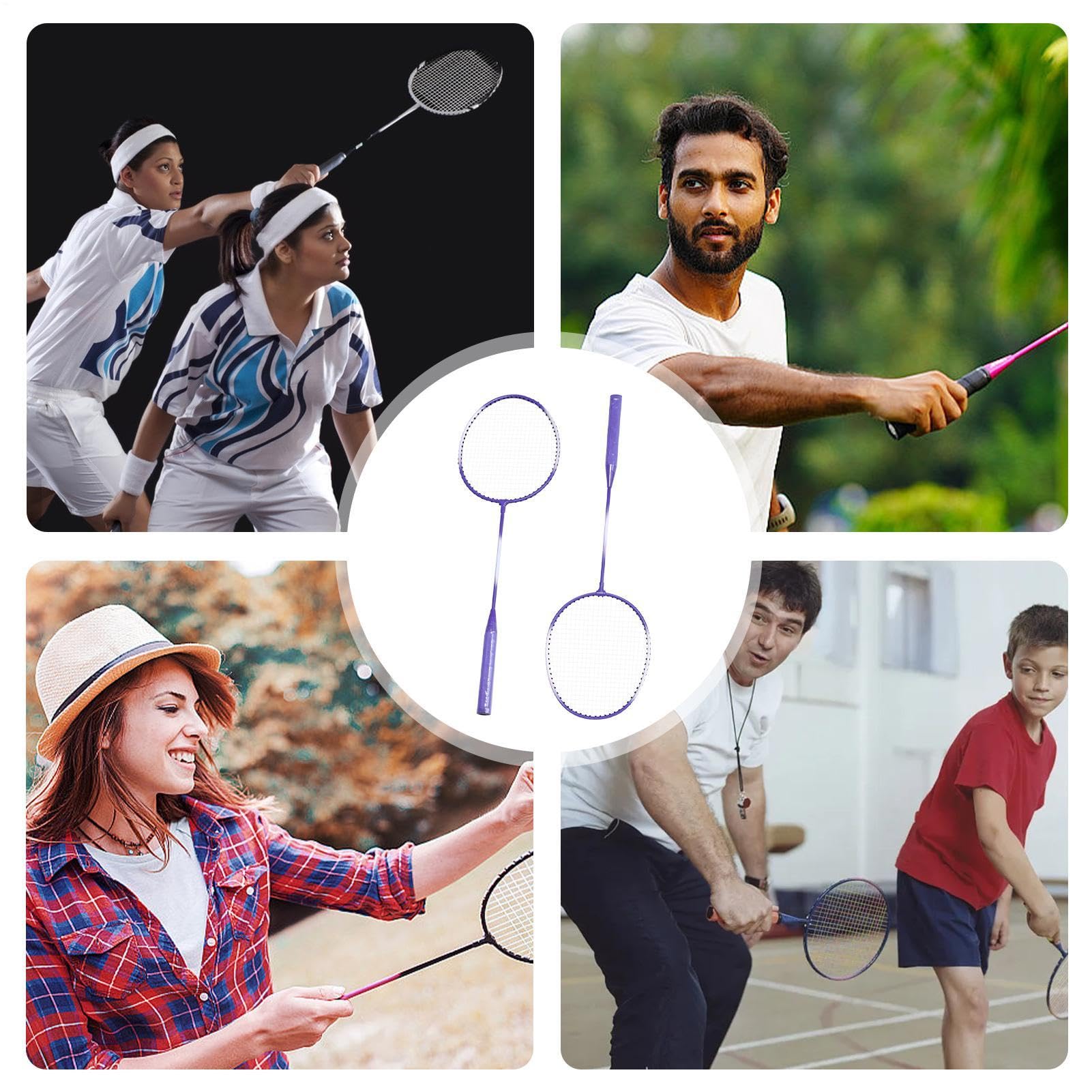 Badmintonschläger-Set, Badmintonschläger, | Sportausrüstung für Erwachsene und Badmintonausrüstung für Garten, Strand, etc