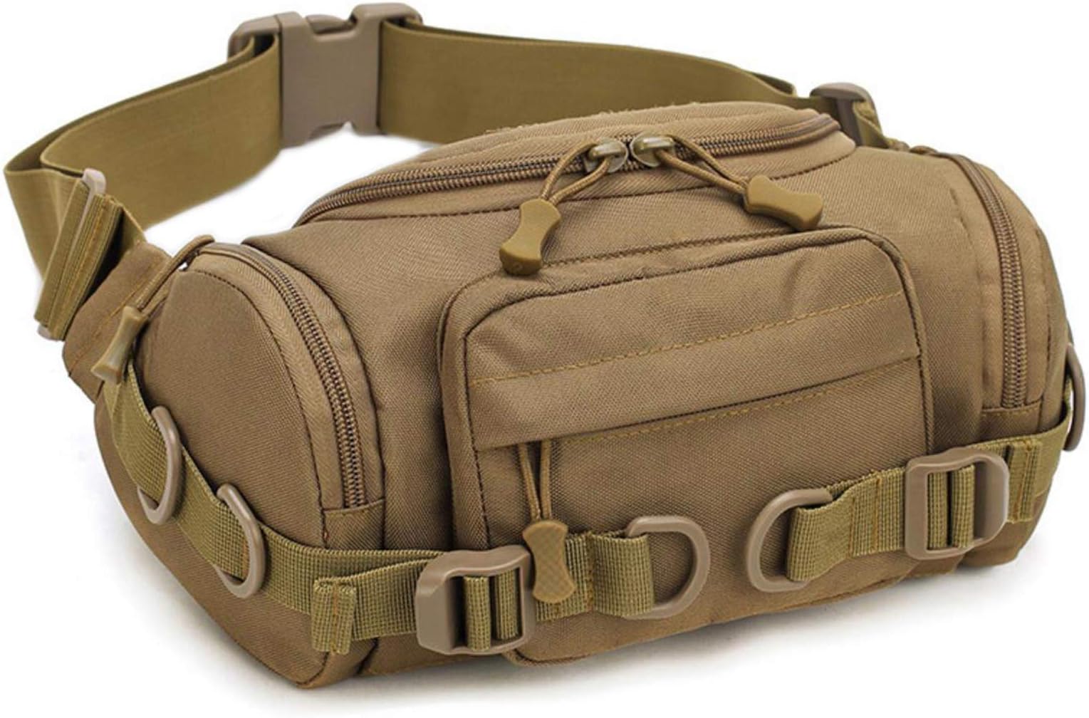 CamGo Tactical Fanny Pack Portable Military Waist Bum Bag for Men Women, Brown, Brown, One_Size, Waist Bag