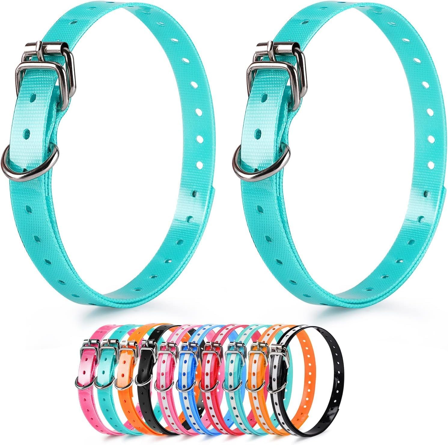 Sparky Pet Co ¾” High Flex Roller Buckle Replacement Strap with “D” Ring - Blue