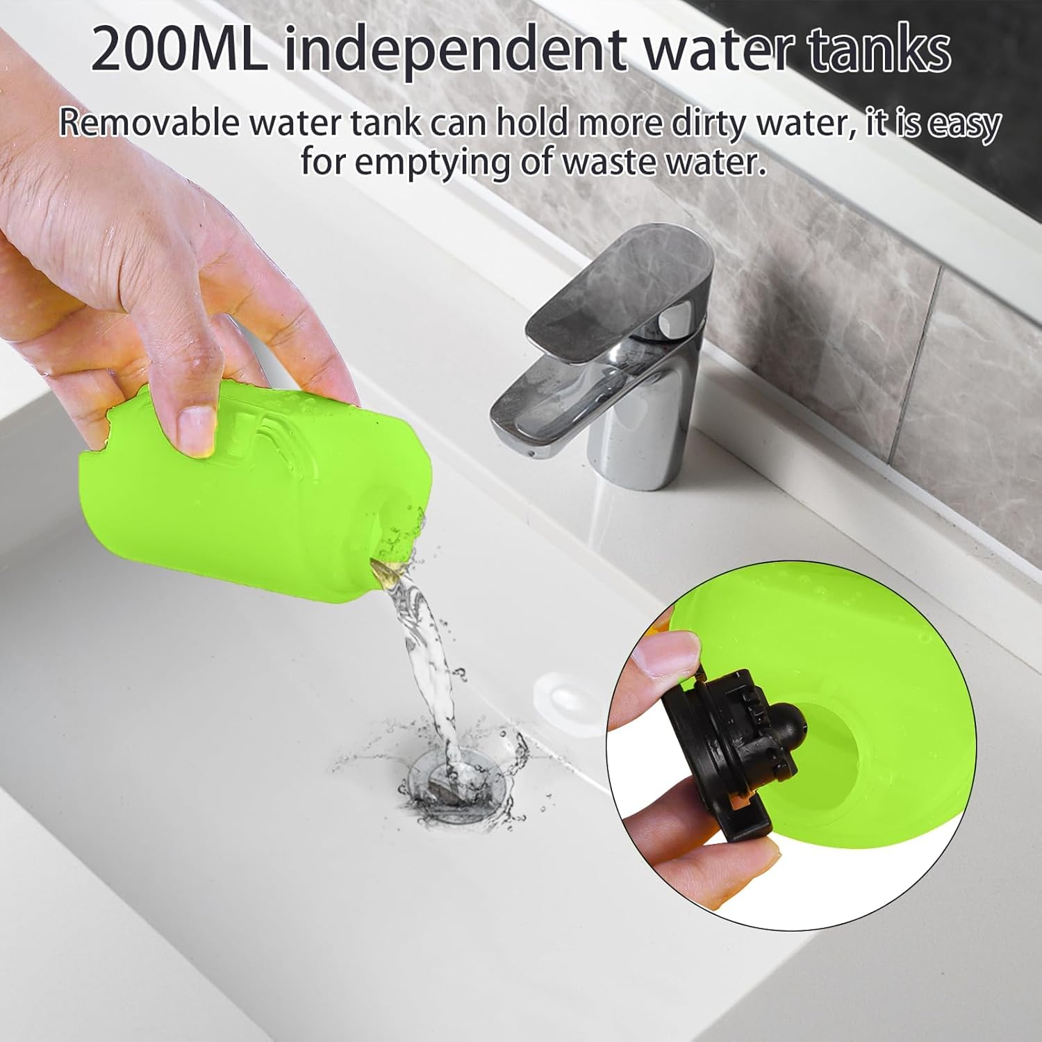 Fensterabzieher kabellos, 27,9 cm, wiederaufladbarer Fenstersauger mit Sprühflasche, elektrischer Abzieher für Fenster, Fliesen, Spiegel, 200 ml Wassertank