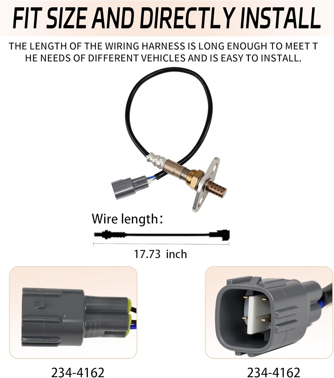 2Pcs Oxygen Sensor Upstream or Downstream 234-4162 Compatible for 1996-2004 Toyota 4Runner Sequoia Tacoma Tundra Pickup T100 2.7L 3.4L 4.7L