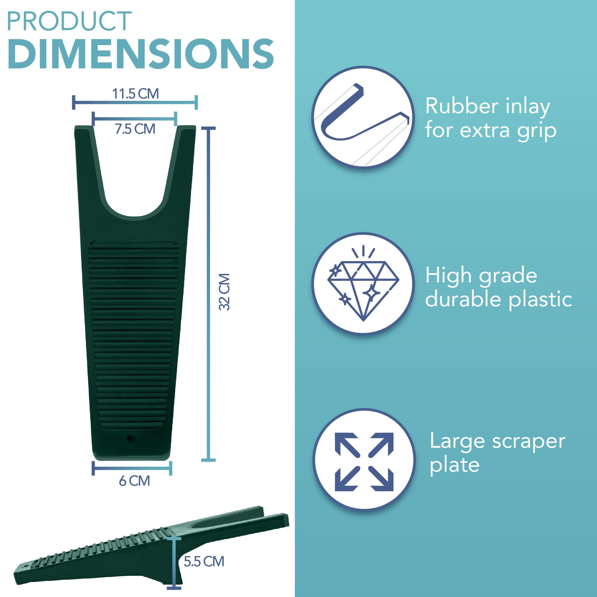 HEFTMAN Boot Jack - 2 removedores de botas de agua resistentes, Green, Talla única