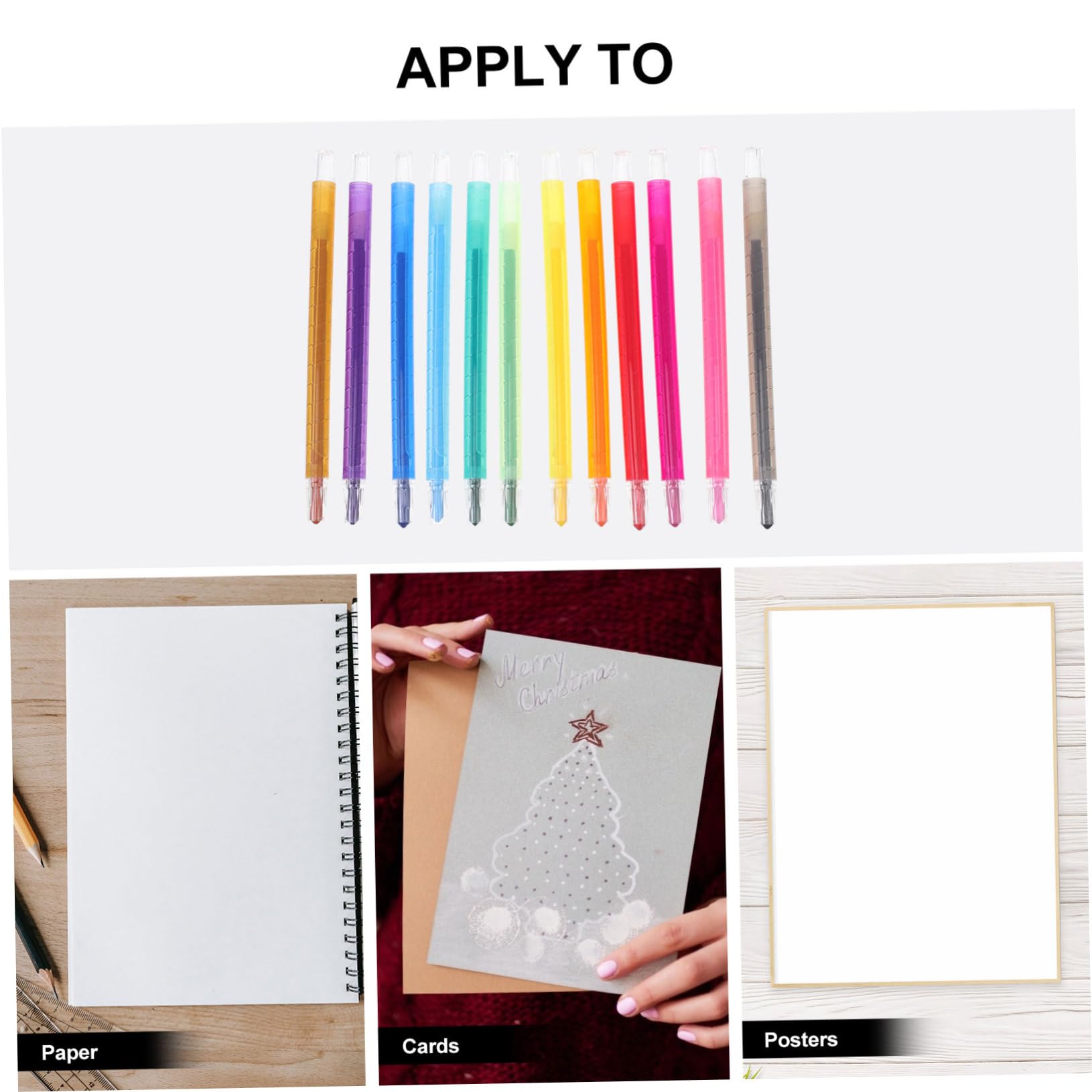 HOOTNEE Ergonomic Boys and Girls Drawing Stationery 12 Rotating Crayons Boys and Girls Coloring Set Art Supplies