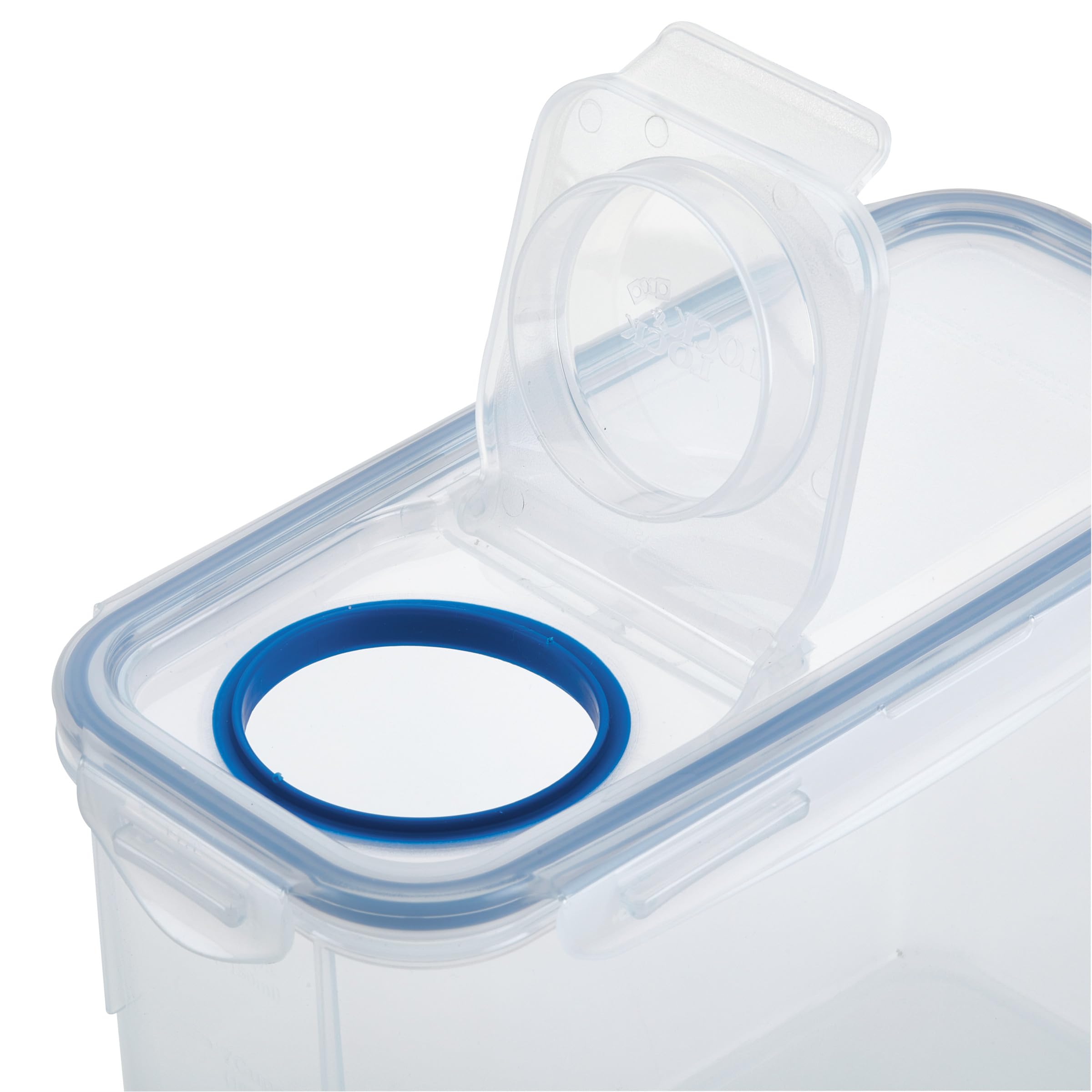 LOCK & LOCK - Contenedor de almacenamiento de alimentos para despensa, rectangular, sin BPA, apto para lavavajillas, juego de 4 piezas (varios tamaños), transparente