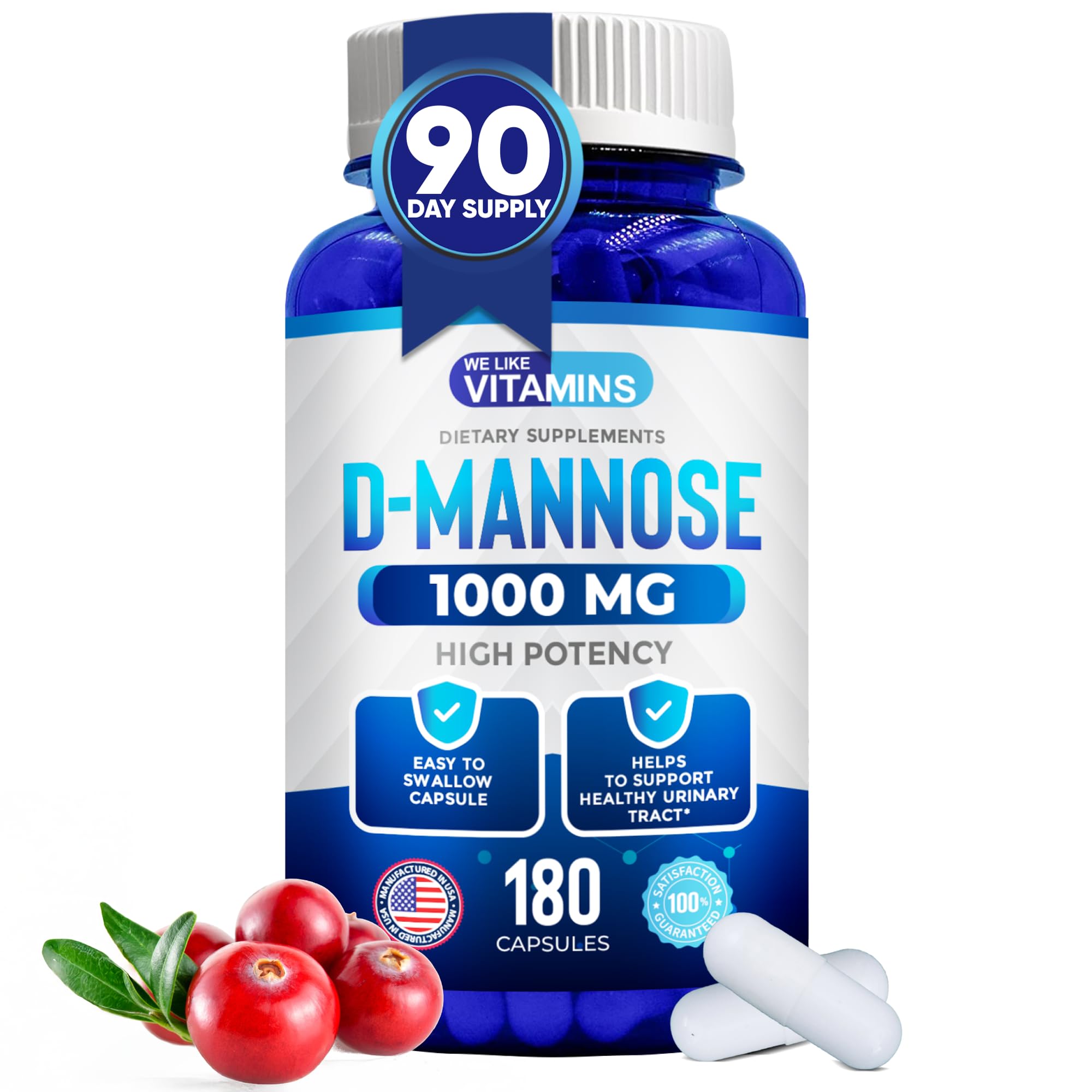 We Like Vitamins D-Mannose 1000mg Capsules