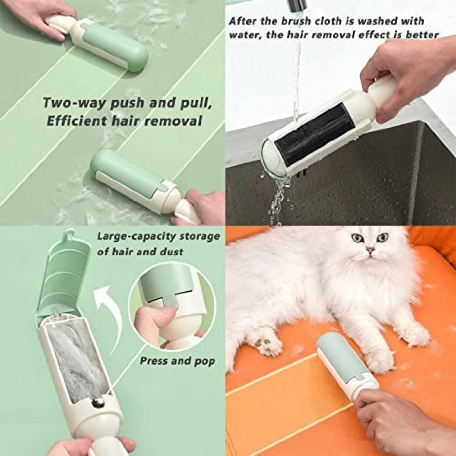 Cepillo de Pelo para Mascotas, Rodillo de Pelo Autoadhesivo Reutilizable, Cepillo de Pelo antianimales Lavable, recortador de Pelo Manual para Quitar el Pelo de Perro y Gato