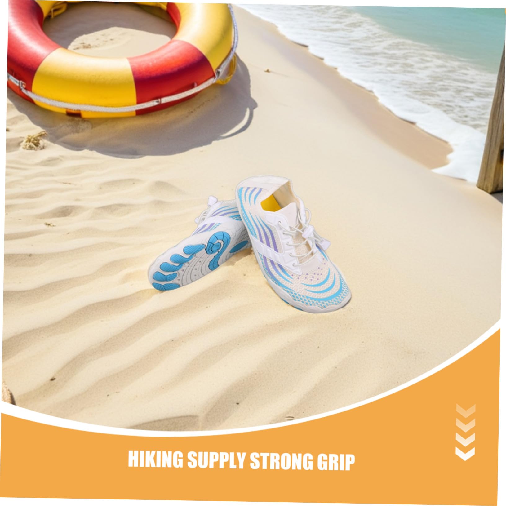 Scarpe Acqua Antiscivolo da Spiaggia, 1 Paio, Taglia 41, Gomma | Mesh Cloth Leggero, Strong Grip per Fiumi e Piscine, Atmosfera Estiva, Yoga Shoes e Barefoot Socks